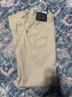 Levi's Beige Casual Chinos with Back Pocket